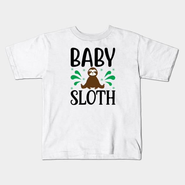 Baby Sloth Kids T-Shirt by unique_design76